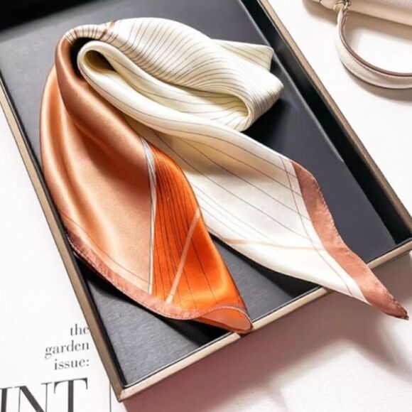 Block Print Silky Scarf - Picture 3 of 4